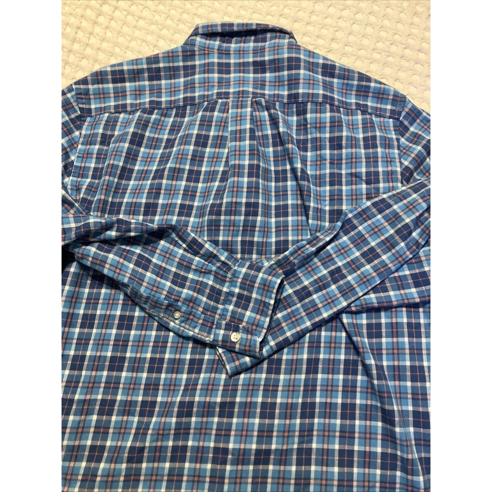 Vineyard Vines Performance Classic Fit Tucker Shirt Mens Large Blue Plaid Whale - Picture 8 of 8